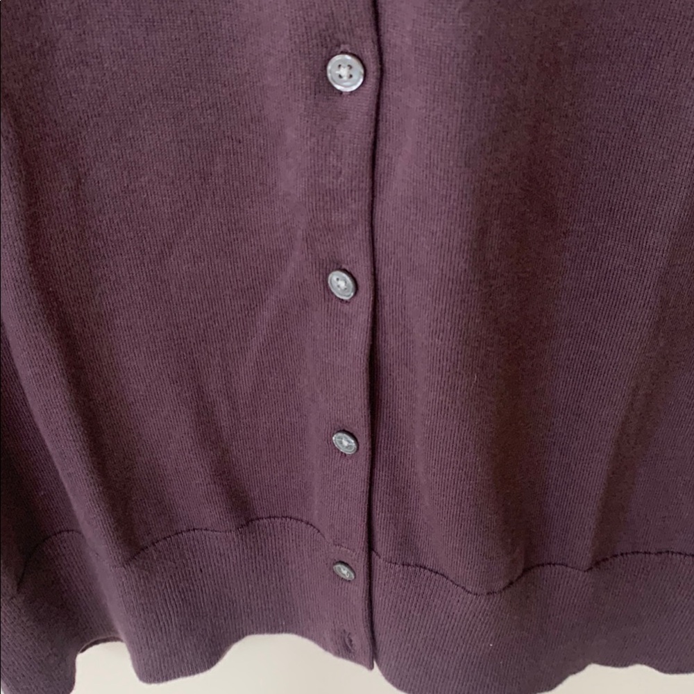Lands' End Women's Dark Purple Sweater - Picture 3 of 11